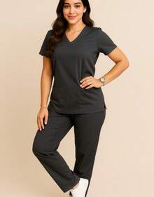 Surgical Scrubs, Unisex Uniform, Hospital Scrub - Deep Blue - View 2