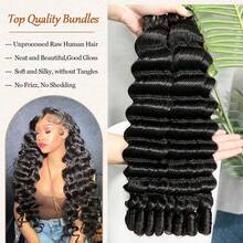 AMAYKAI Burmese Curly Bundles 100% Human Hair 16 18 20 22 Inch 100% Human Hair Unprocessed Virgin Human Quick Weave Hair Water Wave 1/2/3/4 Bundles PremiumGift 3C4A Water Wave Hair With Spiral Curls Hair Extensions Pieces Double Weft Human Hair Weft - Miến Điện sâu - Xem 7