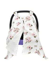 1pc Baby Carrier Sunshade Cover, Dustproof Canopy, Nursing Breastfeeding Blanket, Suitable For All Seasons - White - View 1
