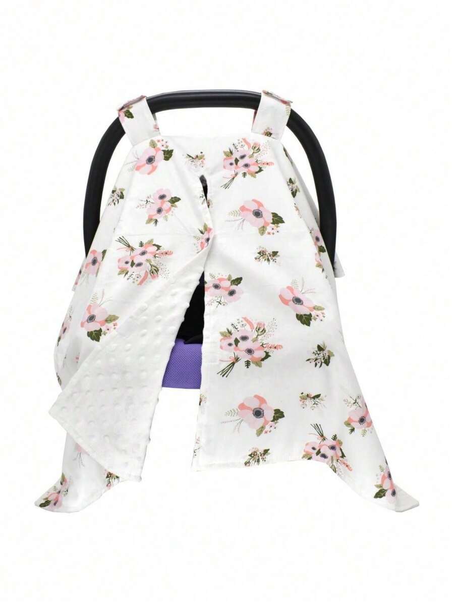 1pc Baby Carrier Sunshade Cover, Dustproof Canopy, Nursing Breastfeeding Blanket, Suitable For All Seasons - White - View 1