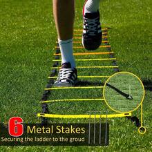 6M Speed Agility Fitness Training Ladder Footwork Football 12-Rung Soccer - Yellow - View 5