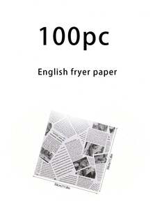 50/100张烘焙纸、羊皮纸、三明治包装纸、烘焙用品（图案位置不对称、随机） - 彩色 - 查看 17