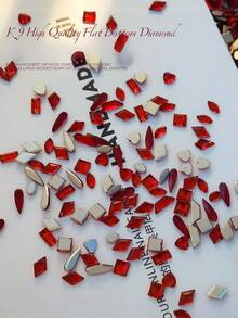 100pcs Colorful Flashing Cubic Zirconia Flat Bottom Nail Art Rhinestones, K9 Faceted Flat Bottom Asymmetrical Shape Nail Gems, Assorted Color Nail Decorations Nails Nail Supplies - Multicolor - View 20