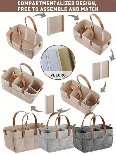 Easypie 多用途毛毡汽车后备箱收纳袋，耐用纤维材质，带提手，防尘防潮，实用汽车配件