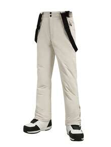 LEIFENSH Men's Outdoor Sports Pants, Khaki Ski Pants HX231 Winter - Apricot - View 6