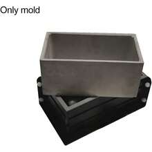 Black Rectangular Silicone Molds For Concrete Flower Pot 7.5x4x3.5 Inch DIY Handcraft Succulent Bonsai Planter Mold For Home Decorating And Garden Container Making Durable And Flexible Molding Solution For Creative Concrete Projects - 黑色長方形 - 查看 6