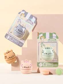 Cute Cat-Shaped Lip Balm, Gentle Hydrating Formula With Shea Butter, Long-Lasting Nourishment To Relieve Dryness & Chapping, Leaves Lips Soft & Supple, Adorable Animal Design, Multi-Color Options Available Soft, Plump Lips With A Cute Twist! Cat-Shaped Moisturizing Lip Balm For Daily Care - 彩色 - 查看 8