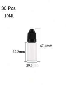 10pcs Slim Dropper Bottles, Capacity 5ml/10ml/20ml/30ml/50ml, Pet Friendly, Squeeze Type Dropper Cap, Essential For Back To School And Travel, Portable & Lightweight - Travel Accessories - 彩色 - 查看 22