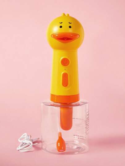 PETSIN Electric Foam Pet Shampoo Dispenser Suitable For Dogs And Cats Bathing, Dog Lovers, Cat Lovers, Pet Lovers, Duck Shaped Electric Foam Water Dispenser, Rechargeable Soap Liquid Dispenser For Pet Bath, Bathroom, Kitchen Sink