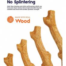 Outward Hound Super Dogwood Durable Dog Chew Toy, Medium - Long Lasting Chew Stick Made With Real Wood - USA Made, M - Large (Pack of 1) - 查看 6