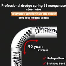 1 Piece Of 39.37 Inch Flexible Pipe Dredging Tool - Multifunctional Sink And Toilet Dredging Line, Hair And Waste Removal Expert, Bathroom And Kitchen Drain Cleaner, Pipe Snake Accessory - Easy To Use, Durable, Space Saving Design - 1pc39.37inch - 查看 3