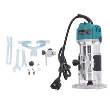 Router Madera, Recortadora de Madera Eléctrica 800W 30000RPM, Fresadora para Madera, Herramientas Carpinteria de Enrutador de Madera Para Ranura, de Corte, Grabado, Recortar, Fresadora de Madera Rebajadora Eléctrica, Router Carpinteria - Azul Marino - Ver 1