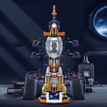 Raumfahrt Bauklötze Set, Astronauten Blöcke, Raumstation Blöcke, rotierende Globus Blöcke, Raumfahrzeug Blöcke, Raketen Serie, Kinder Bauklötze Spielzeug, Bauklötze Dekorationen, Entwicklung der Hand-Hirn-Koordination, Lernspielzeug, kreative Geschenke, Geburtstagsgeschenke für Kinder, Feiertagsgeschenke, Neujahrgeschenke - Weltraum-Bausteine-Serie - Übersicht 7
