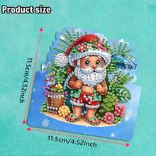 6pcs New DIY Diamond Painting Greeting Cards - Creative Cartoon Character Themed Designs, 3D Pop-Up Design With 6 Envelopes, Sparkling Crystal Diamond Mosaic Postcard Handmade Craft Set, Suitable For Thank You Cards, Birthday, Christmas And New Year Blessings Handmade Gift Ideas - Multicolor - View 4