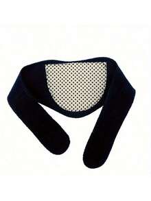 可调节温度加热颈部保暖毛巾按摩器 - 缓解冬季疼痛，符合人体工程学设计，适合居家、办公及户外使用 - 柔软纺织填充聚酯纤维，加热肩颈垫，贴合包裹式设计，透气面料，冬季舒适保暖，黑色