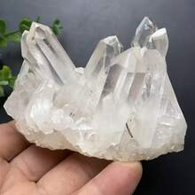 1件天然白色水晶簇 - 不对称透明波西米亚风格装饰石，实用家居装饰和节日礼物，有助于平衡灵性，可用作节日装饰、水晶展示、精神装饰品，波西米亚风格，不对称形状，抛光表面，独特的手工设计，装饰水晶，适合精神探索者。 - 彩色 - 查看 5
