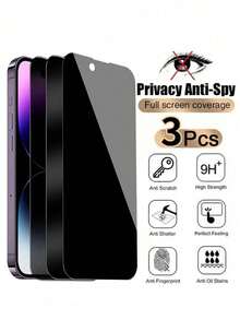 3片装防眩光钢化玻璃屏幕保护膜，兼容 17/17 Pro/17 Pro Max/17 Air/16 Pro Max/16/16 Pro/16 Plus/15 Pro Max/15/15 Plus/15 Pro/14 Pro Max/14/14 Pro/14 Plus/13 Pro Max/13 Pro/13/12 Pro Max/12/12 Pro/11/11 Pro Max/11 Pro/XR/XS/XS Max/SE 2022/7/8 Plus - 黑色 - 查看 14