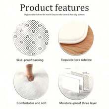 1 Pc Flannel Luxury Moon Round Carpet - Soft Stylish Decorative Area Rug, Rugs For Livingroom Carpets For Bedroom Living Room Rug, Suitable For Bedroom & Living Room - 彩色 - 查看 8