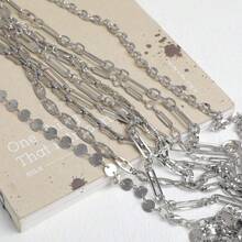 1-Meter Stainless Steel Multi-Style Silver Handmade Chain DIY Bracelet Necklace DIY Jewelry Accessories Components - Handmade Chain - View 4
