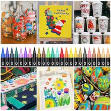144/96/72/48/24 Colors Acrylic Paint Markers - Dual Tip, 2 Colors Per Pen, Colorful Marker Pens, Coloring Marker Set, Suitable For Painting, Doodling, Illustration, Handmade Arts, School Back To School Season For Coloring Books And Other DIY Projects, Applicable To Paper, Fabric, Canvas, Wood, Rock, Plastic, Glass, Ceramic, Pumpkin, Metal, Etc., Easter, Thanksgiving, Halloween, Christmas Gift Supplies - Multicolor - View 3