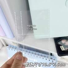 1个M5尺寸便携式透明活页夹，可用作透明贴纸簿、贴纸册、照片收纳袋、相册、预算计划本、日记本、笔记本、办公用品 - 彩色 - 查看 10