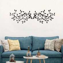 HELLOYOUNG Sleek 2-Piece Black Metal Leaf Wall Art Set - Modern Minimalist Decor For Living Room, Bedroom, Office | Indoor & Outdoor Wall Hanging Art, Waterproof & Rustproof | Easy To Hang, Housewarming Gift, Wedding Gift, Aesthetic Room Decor, Farmhouse & Boho Decor - Nhiều màu - Xem 8