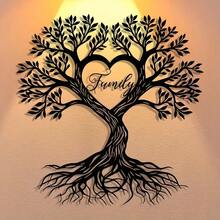 Elegant Minimalist Halloween Tree Of Life Metal Wall Art - Abstract Love-Inspired Decor For Home, Office, And More - Modern Craft Sign Hanging For Living Room, Bedroom, Patio, Kitchen, Yard, Cafe, Bar, Rustic Farmhouse - Perfect Gift For Antique Lovers