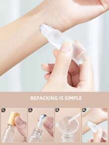 5毫升/10毫升木盖磨砂玻璃精油滚珠瓶及香水可填充小瓶 - 香薰滚珠容器，旅行配件 - 彩色 - 查看 7