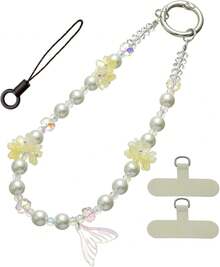 Handmade Phone Lanyard Wrist Strap- Multi-Use Anti-Drop Strap With 2 Tether Tabs - Women - trắng - Xem 13