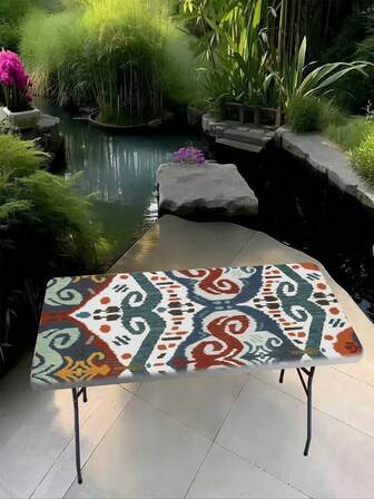 [Elegant Half-Covered, New Dining Table Decor] Carefully Selected Stain-Resistant Tablecloth, 3D Design Fits Square & Round Tables Effortlessly! Precise Half-Covered Edges Prevent Slipping Issues. Refreshing Printed Patterns Brighten Mealtimes, Stain-Resistant For Carefree Enjoyment! Suitable For Outdoor Dining Table Covers