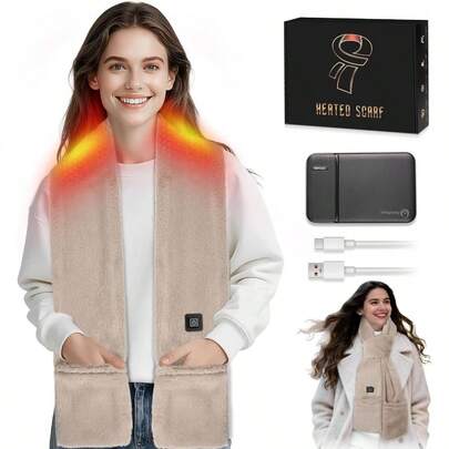 Bufanda trmica para hombres y mujeres con bolsillos