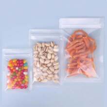 Bolsas Reutilizables Esmeriladas de Cierreético de Cremallera Resellable. para Envasado, Empaquetado y Exhibición de Alimentos. Almacena Frutos Secos, Café. (16 x 24) - 16 cm x 24 cm - Ver 6