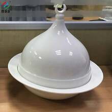 500ml Eid Mubarak Deep Round Bowl With Dome Lid, Islamic Ramadan Dining Plate, Multipurpose For Soup, Salad, Cereal Or Dessert, Suitable For Home, Restaurant Or Eid Party, Arabic Style Ceramic Bowl With Lid, New Bone China Snack Bowl, Deep Fruit Plate, Dessert Tray, Suitable For Parties, Weddings, Casual Gatherings, Easy To Clean, Can Be Used As Salad Container And Snack Tray. - Multicolor - View 13