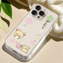 Strawberry Cute Kawaii Bear Phone  17 16 15 14 13 12 11 Pro X XR XS 17 Cartoon Soft Cover.Accessories. - 清晰-YYDSC1069 - 查看 5