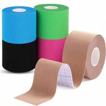 Sports Muscle Tape, Breathable And Elastic, Provides Support For Shoulders And Feet, Flexible Adhesive Backing Support, Suitable For Gym And Training (2.5cm*5m) - Multicolor - View 1