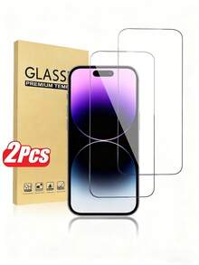 2片裝雙層防碎鋼化玻璃螢幕保護貼，相容 iPhone 14 Pro Max/14/14 Pro/14 Plus/18 Pro Max/18 Pro/17/17 Pro/17 Pro Max/17 Air/16 Pro Max/16/16 Pro/16 Plus/15 Pro Max/15 Pro/15 Plus/15/13 Pro Max/13/12/11，9H 硬度，99.99% 高透明度，相容手機殼，防摔手機配件 - 無色 - 查看 28