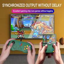 X6 7-Inch HD PSP-Style Handheld Game Console, 64GB English Version With Dual-Player Support, Retro GBA And Arcade Emulator For Nostalgic Gaming - 64G Green - View 3