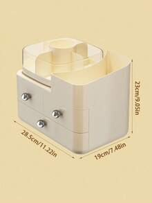 1个旋转式桌面抽屉式化妆品收纳盒，防尘大容量梳妆台置物架，可收纳口红和护肤品，化妆品收纳盒，多功能护肤品收纳架，女士礼物，圣诞礼物，女士送礼佳品 - 彩色 - 查看 9