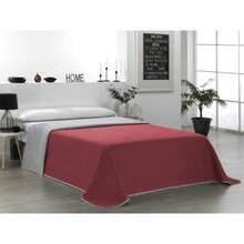 Ecommerc3 Reversible, Lightweight, And Durable Quilted Bedspread - Adjustable Bedspread, Easy To Put On And Super Padded, Ideal For Different Size Beds. 100% Made In Spain - Rojo/Gris - View 2