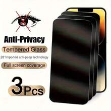 paquete de 3 protectores de pantalla de vidrio templado de 9H, antirreflejo y a prueba de roturas, compatibles con 16/15/14/13/12/11 Pro Max Plus - Regalo perfecto para cumpleaños y festividades - Ideal como regalo pequeño para amigos y familiares. Accesorios esenciales de protección de pantalla, aplicables a la protección diaria, la oficina y el hogar. - iPhone 15 PLUS - Ver 3