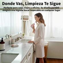 Irrigador Oral Portátil con Carga USB Diseño Silencioso Boquilla Transparente Esencial para Viajes y Casa - Multicolor - Ver 8