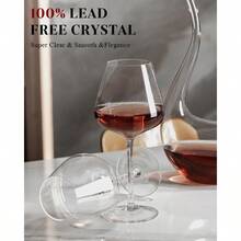 Extra Large 32oz Hand Blown Red Wine Glasses Set Of 4 With Long Stem For Elegant Dining And Special Occasions Crystal Clear Giant Burgundy Red Wine Glasses With Thinner Design Premium Gift Packaging Ideal For Mother's Day Wedding Birthday Celebrations - 32ozWineGlasses - View 3