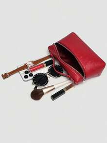 Petit sac à main pour femme, sac bandoulière carré en PU de texture d'autruche de couleur unie, convient pour la mode quotidienne et les sorties des femmes - Multicolore - Voir 7