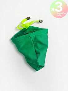 2-Pack/3-Pack New Men's Sexy String Pouch - Seamless With Drawstring, Swimwear Compatible, Lightweight Quick-Dry, Random Solid Colors, One Size, Ideal For Swimming, Sports & Vacation - Random 3 - View 2