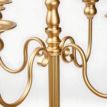 28.7in Or 48in Gold Floor Candelabra Centerpieces, Metal Tall Candle Holder 5 Arm Candlestick Holder For Wedding Centerpiece Decor Party Event - Gold (48inch) - 查看 6