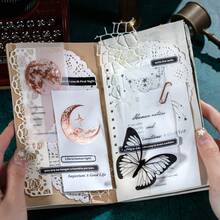 20张/本创意笔记本，星月主题系列，双材质金银烫印工艺，剪贴簿用品，记事本配件，装饰相框，电脑/手机壳，水杯，废旧杂志，铅笔盒，桌面便签，返校季装饰纸，学习用品 - 彩色 - 查看 8