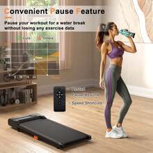 Lifezeal 2.5HP Under Desk Treadmill With Remote Control LED Display 12 Preset Programs - View 3