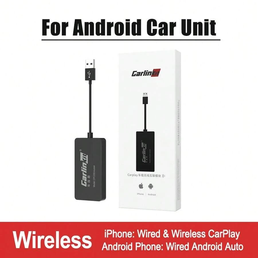 Carlinkit llave electrónica Apple CarPlay inalámbrica USB y sistema operativo Android para coche, llave electrónica para coche, sistema operativo Android, sistema operativo Android, Autokit Mirror Kit, automática - CCPW inalámbrico - Ver 1