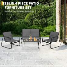 Outdoor Table & Chair Sets - Grey - View 1