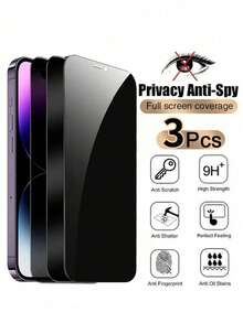 3片装防眩光钢化玻璃屏幕保护膜，兼容 17/17 Pro/17 Pro Max/17 Air/16 Pro Max/16/16 Pro/16 Plus/15 Pro Max/15/15 Plus/15 Pro/14 Pro Max/14/14 Pro/14 Plus/13 Pro Max/13 Pro/13/12 Pro Max/12/12 Pro/11/11 Pro Max/11 Pro/XR/XS/XS Max/SE 2022/7/8 Plus - 黑色 - 查看 15